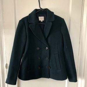 LOFT Emerald Corduroy Pea Coat